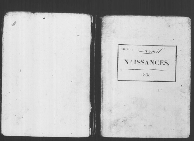 CORBEIL. Naissances : registre d'état civil (1860). 