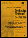 EVRY. - Concert : Orchestre national de France, sous la direction de Charles Dutoit, Cathédrale d'Evry, 26 janvier 2000. 