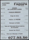 EVRY. - Théâtre, danse, musique, variétés, cinéma, arts plastiques : programme culturel, Centre culturel de l'Agora, janvier 1980. 