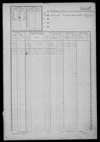 YERRES. - Matrice des propriétés non bâties : folios 1101 à 1400 [cadastre rénové en 1965]. 