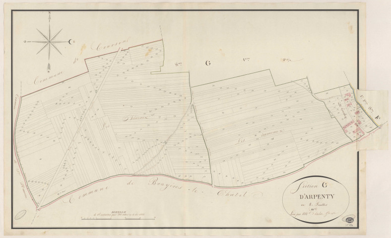 FONTENAY-LES-BRIIS. - Section G : Arpenty (l'), 2e feuille. 