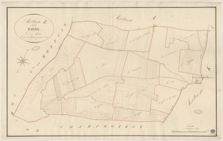 GIRONVILLE-SUR-ESSONNE. - Section L : Barbe (la). 