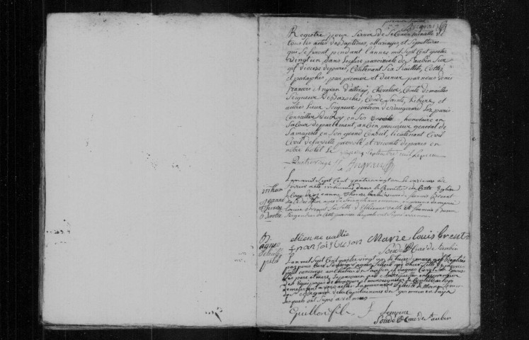 SAINT-AUBIN. Paroisse Saint-Aubin d'Angers : Baptêmes, mariages, sépultures : registre paroissial (1781-1792). 