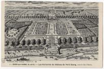EVRY. - Les parterres du château de Petit-Bourg, sous le duc d'Antin, d'après dessin [Editeur S. et O. artistique]. 