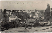 BIEVRES. - Vue panoramique prise de la route de Chevreuse ( Editeur C.L.C., timbre à 5 centimes). 