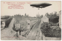 LINAS. - Le dirigeable Patrie au-dessus du bourg (Retour d'Etampes le 25 octobre 1907). Seine-et-Oise Artistique, Paul allorge. 