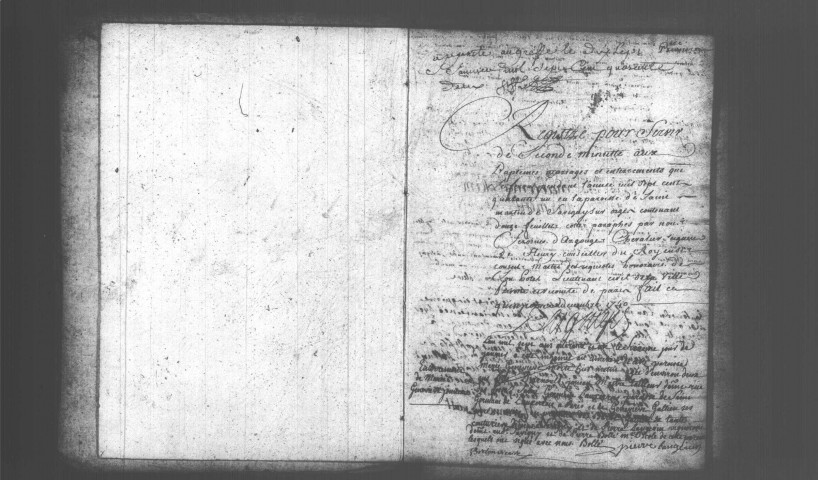 SAVIGNY-SUR-ORGE. Paroisse Saint-Martin : Baptêmes, mariages, sépultures : registre paroissial (1741-1753). 