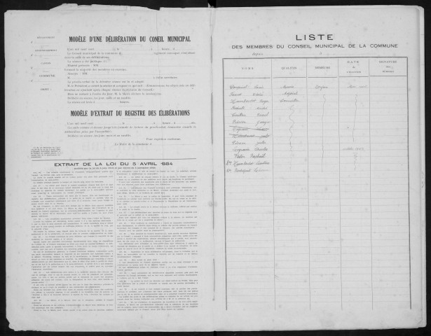 TORFOU - Administration de la commune. - Registre des délibérations du conseil municipal (08/11/1946 - 19/05/1965). 