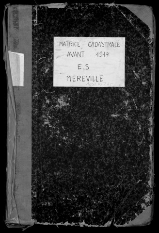 MEREVILLE. - Etat de sections : sections D à F [cadastre rénové en 1962]. 