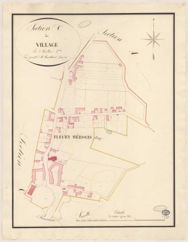 FLEURY-MEROGIS. - Section C : Village (le), 2e feuille. 