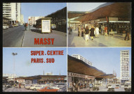 MASSY. - Super centre Paris-Sud. La rue des Canadiens, le centre, le parking et le Kangourou. (Editions dEstel, Blois, couleur.) 