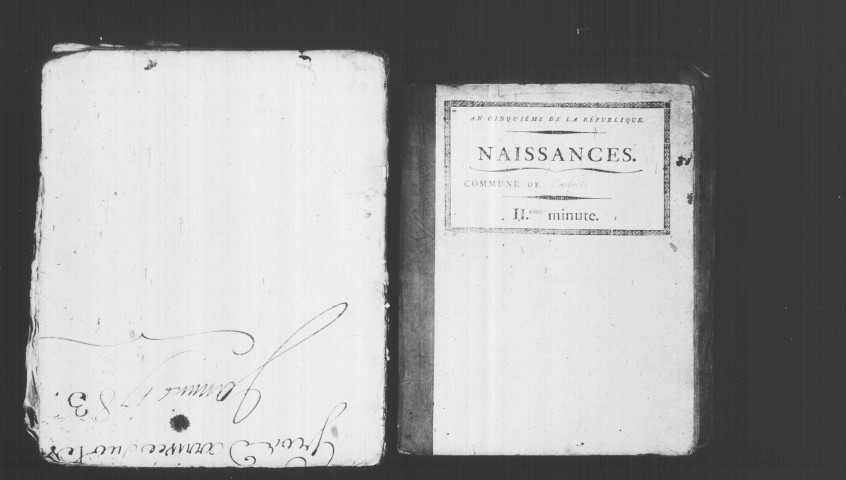 CORBEIL. Naissances, mariages, décès : registre d'état civil (an V-an VI). 