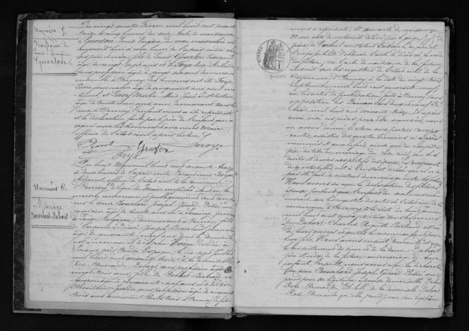 ORMOY. Naissances, mariages, décès : registre d'état civil (1873-1882). 