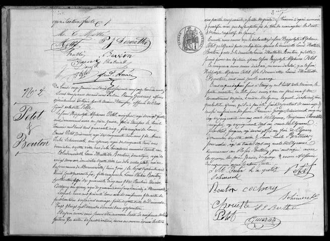 ETAMPES. Mariages : registre d'état civil (1869). 