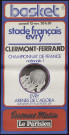 EVRY.- Championnat de France de Basket, nationale 1 : Stade français d'Evry - Clermont-Ferrand, Arènes de l'Agora, [13 novembre 1976]. 