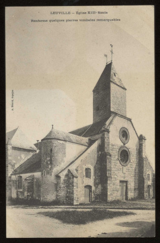 LEUVILLE-SUR-ORGE. - Eglise XIIIe siècle (renferme quelques pierres tombales remarquables). Editeur A. Borné. 