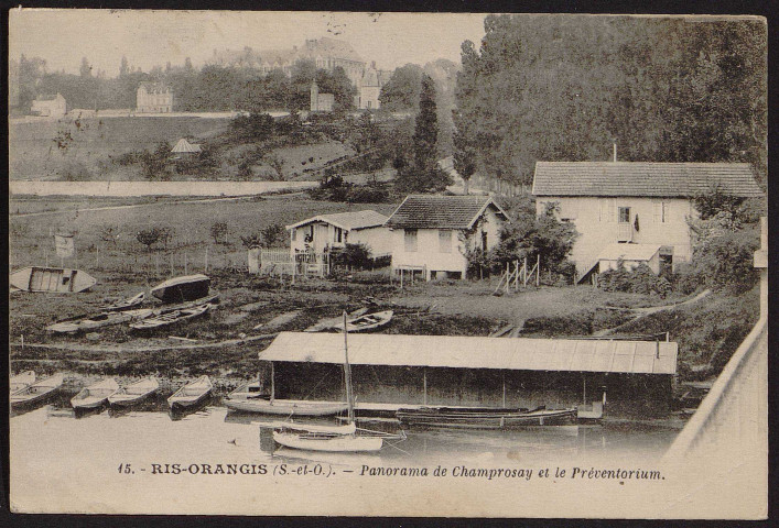 RIS-ORANGIS.- Panorama de Champrosay et le préventorium (27 août 1928).