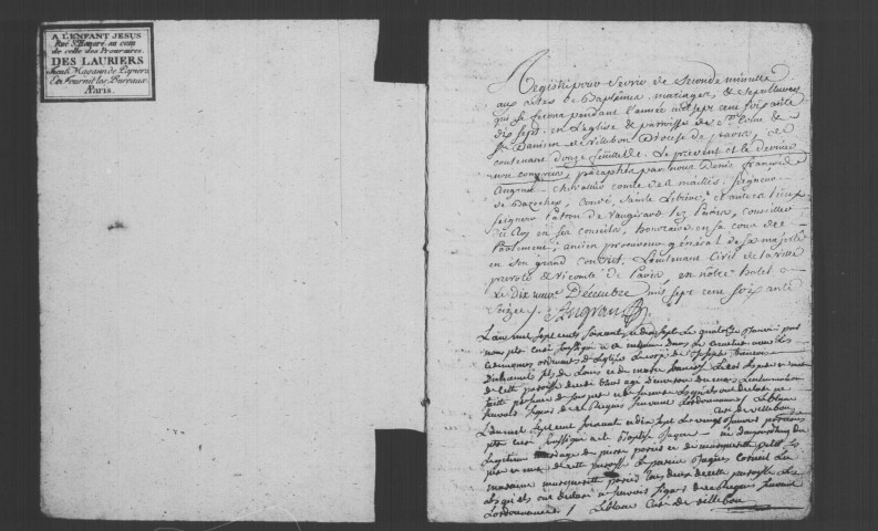 VILLEBON-SUR-YVETTE. Paroisse Saint-Cosme et Damien : Baptêmes, mariages, sépultures : registre paroissial (1777-1792). 