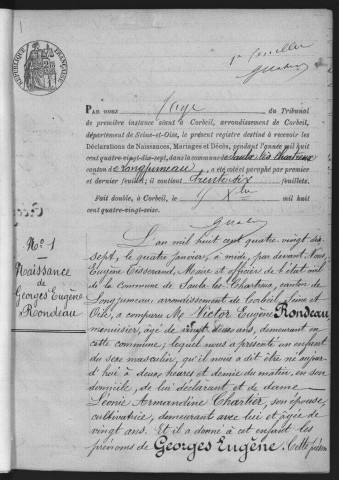 SAULX-LES-CHARTREUX.- Naissances, mariages, décès : registre d'état civil (1897-1900). 