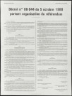 Essonne [préfecture]. - Décret n° 88-944 portant organisation du référendum, 5 octobre 1988. 