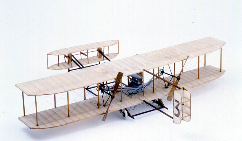 maquette au 1/20e de l'aéroplane Wright