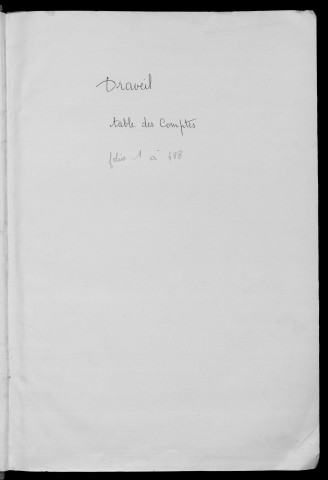 DRAVEIL. - Matrice des propriétés non bâties : folios 1 à 488 [cadastre rénové en 1967]. 