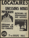 Essonne [Département]. - PARTI SOCIALISTE UNIFIE. Locataires, unissons nous.... refusons le débloquage des loyers... imposons le contrôle sur les charges (1975). 