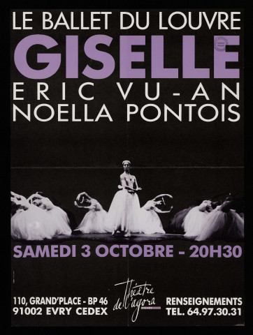 EVRY.- Représentation : Giselle, par le Ballet du Louvre, Théâtre de l'Agora, [3 octobre 1990]. 