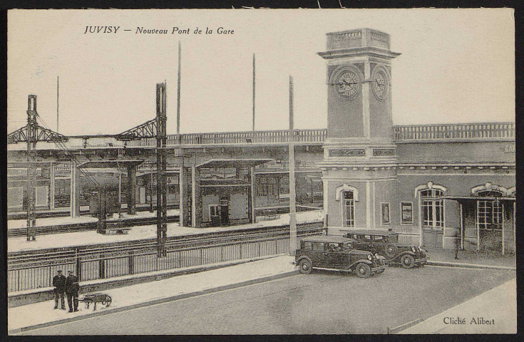 JUVISY-SUR-ORGE.- Nouveau pont de la gare, [1925-1940].