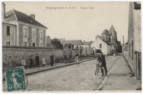 CHAMPCUEIL. - La grande rue, Chaumier, 1915, 5 mots, 5 c, ad. 