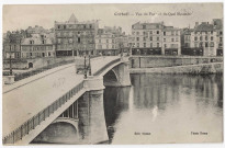 CORBEIL-ESSONNES. - Vue du pont et du quai Mauzaise, Breton, 17 lignes, 3x5 c, ad. 
