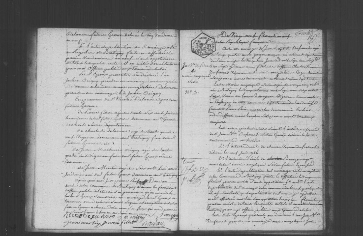 BRETIGNY-SUR-ORGE. Naissances, mariages, décès : registre d'état civil (1800-1807). 