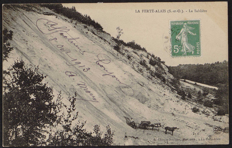 Ferté-Alais (la).- La sablière (8 octobre 1913). 