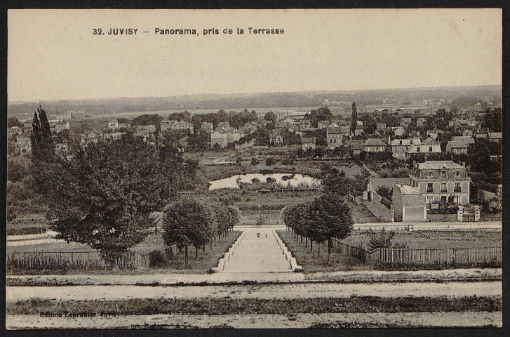 JUVISY-SUR-ORGE.- Panorama pris de la terrasse [1904-1930]..