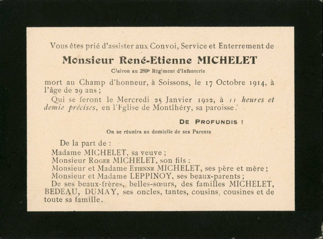 René, Etienne MICHELET.- Photographies, documents et insigne.