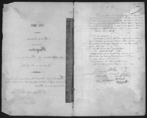 VERT-LE-PETIT - Administration générale de la commune. - Registre de délibérations du conseil municipal (12 avril 1852 - 25 février 1889). 