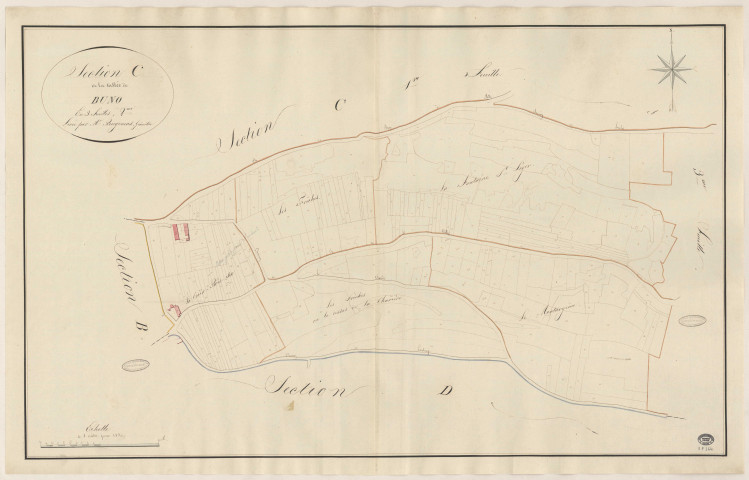 BUNO-BONNEVAUX. - Section C : Vallée de Buno, 2e feuille. 