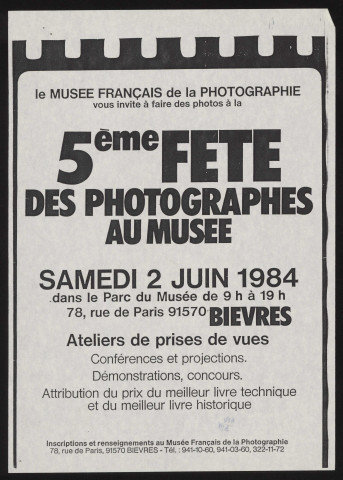 BIEVRES. - 5ème fête des photographies au Musée, Parc du Musée, 2 juin 1984. 