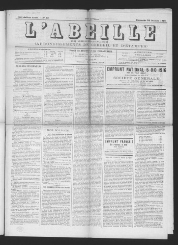 n° 43 (22 octobre 1916)