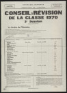 Essonne [Département]. - Recensement militaire. Conseil de révision de la classe 1970 - 3ème session, 2 mars 1970. 