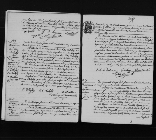 ANGERVILLE. Naissances : registre d'état civil (1861-1875) [N. (1874) : voir mariages même année]. 