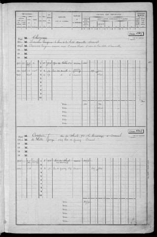 DRAVEIL. - Matrice des propriétés bâties : cases 1201 à 1800 [cadastre rénové en 1967]. 