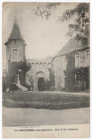 BRUYERES-LE-CHATEL. - Le château, 3 lignes, 10 c, ad. 