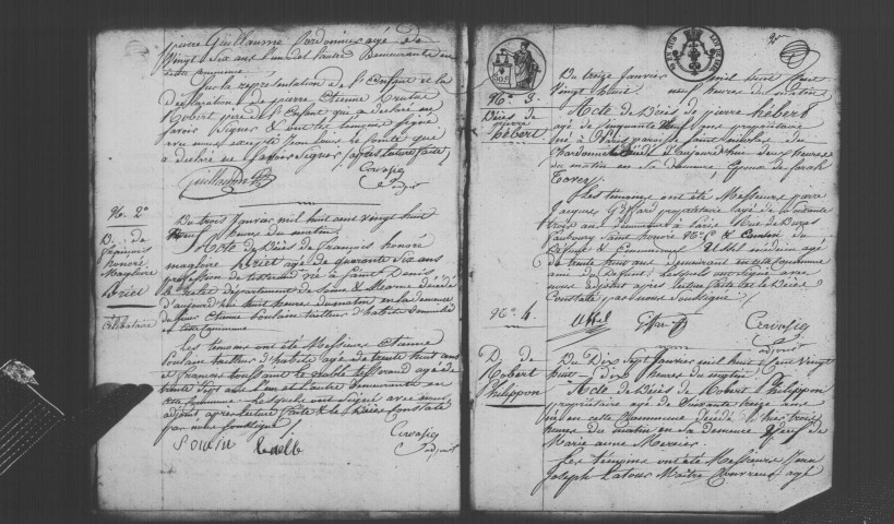 SOISY-SUR-SEINE. Naissances, mariages, décès : registre d'état civil (1828-1835). 