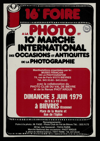 BIEVRES.- 16ème Foire à la photo et 10ème marché international des occasions et antiquités de la photographie, 3 juin 1979. 