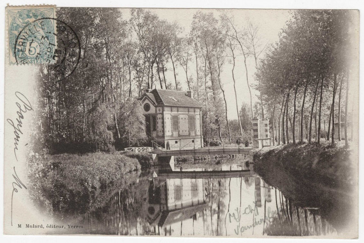 MORIGNY-CHAMPIGNY. - Vaudouleurs, la Juine et l'entrée de la propriété [Editeur Mulard, 1903, timbre à 5 centimes, sépia]. 