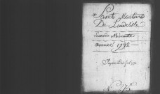 LEUDEVILLE. Paroisse Saint-Martin : Baptêmes, mariages, sépultures : registre paroissial (1778-1791). 