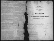 ESTOUCHES. - Administration de la commune. Registre de délibérations (mai 1839-mars 1870). 