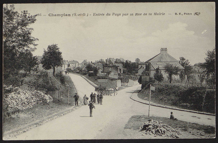 Champlan.- Entrée du pays par la rue de la mairie [1904-1910]. 