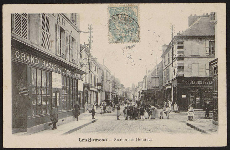 LONGJUMEAU.- Station des omnibus (20 novembre 1906).
